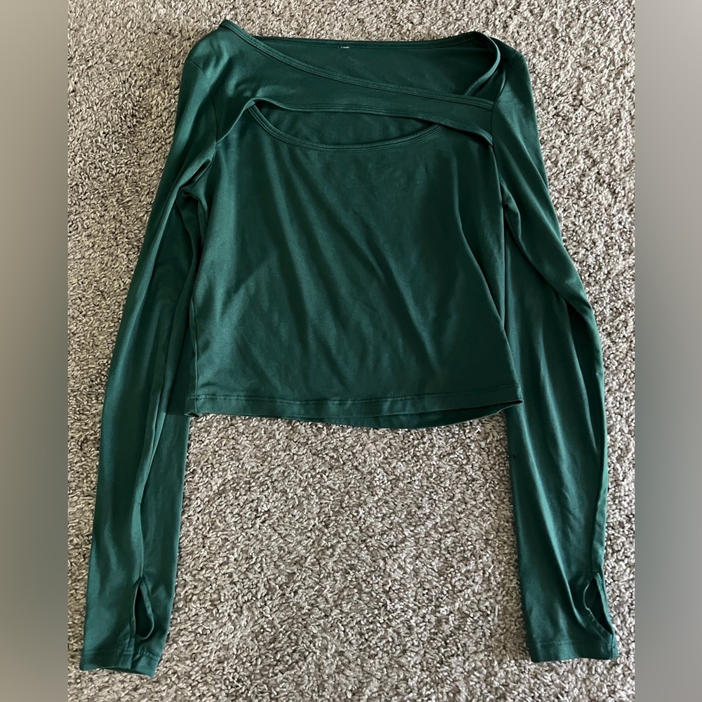Athletic Long Sleeve Crop Top